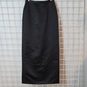 Pinky And Me Long Formal Black Maxi Skirt Size‎ 10 High Back Slit